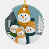Snowman Family Ornament - Anpassbar (Vorne)