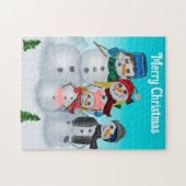 Snowman & Family Puzzle (Horizontal)