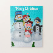 Snowman & Family Puzzle (Vertikal)
