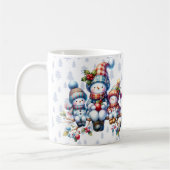 Snowman Family - Weihnachts-Tasse Kaffeetasse (Links)
