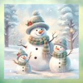 Snowman Family Window Fensteraufkleber (Blatt 3)