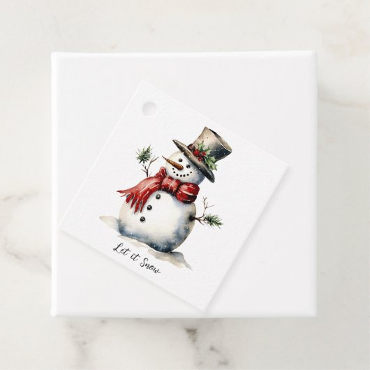 Snowman Favor Tag Editable Geschenkanhänger (Beispiel)