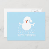 Snowman - Feierliche Grüße Feiertagspostkarte (Vorne/Hinten)