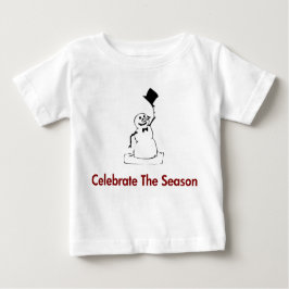 Snowman feiert die Jahreszeit Baby T-shirt