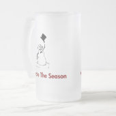 Snowman feiert die Jahreszeit Mattglas Bierglas (Vorderseite Links)