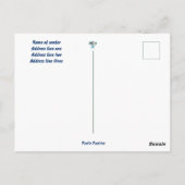 Snowman feiert Weihnachts-Postkarte Postkarte (Rückseite)