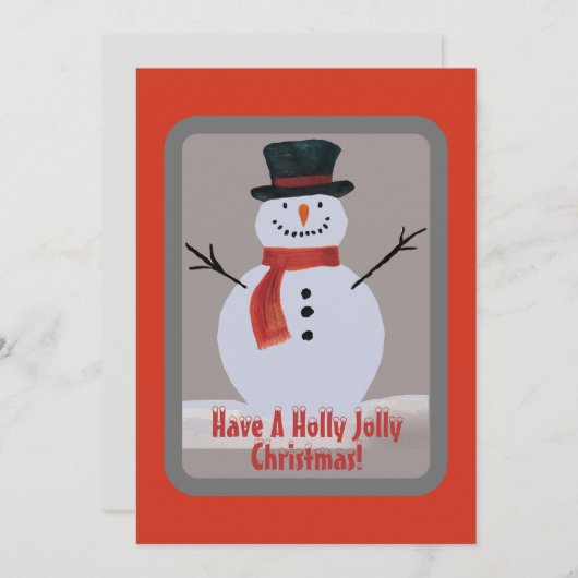 Snowman Feiertagskarte (Vorne/Hinten)