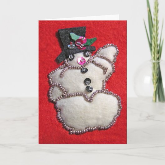 SnowMan Feiertagskarte (Vorderseite)