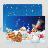Snowman Feiertagskarte (Vorne/Hinten)