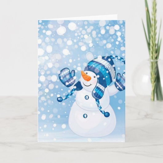 Snowman Feiertagskarte (Vorderseite)