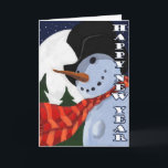 SNOWMAN FEIERTAGSKARTE<br><div class="desc">Senden Sie Ihre Grüße für dieses Jahr mit diesem originellen Snowman-Design!</div>