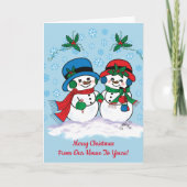 Snowman Feiertagskarte (Vorderseite)