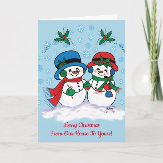 Snowman Feiertagskarte (Vorderseite)