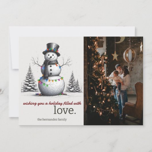 Snowman Feiertagskarte (Vorderseite)