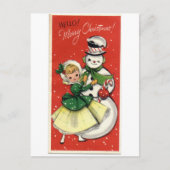 Snowman Feiertagspostkarte (Vorderseite)