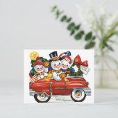 Snowman Feiertagspostkarte (Stehend Vorderseite)