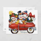 Snowman Feiertagspostkarte (Vorne/Hinten)