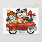 Snowman Feiertagspostkarte (Vorderseite)