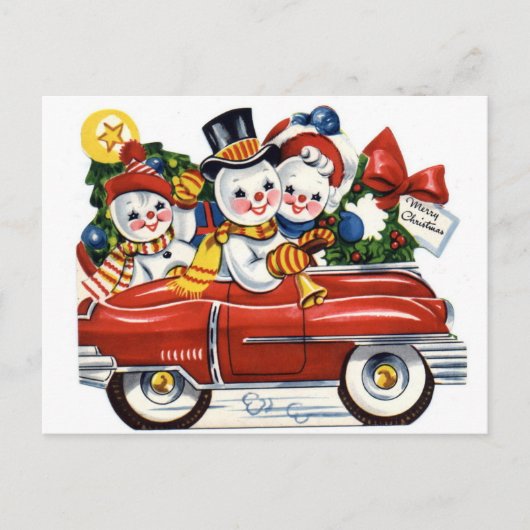 Snowman Feiertagspostkarte (Vorderseite)