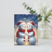 Snowman Feiertagspostkarte (Stehend Vorderseite)