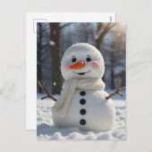 Snowman Feiertagspostkarte (Vorne/Hinten)