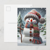 Snowman Feiertagspostkarte (Vorne/Hinten)