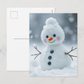 Snowman Feiertagspostkarte (Vorne/Hinten)