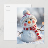 Snowman Feiertagspostkarte (Vorne/Hinten)