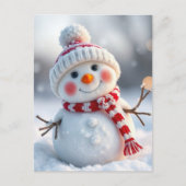 Snowman Feiertagspostkarte (Vorderseite)