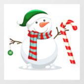 Snowman Fensteraufkleber (Blatt)