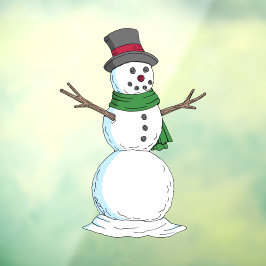 Snowman Fensteraufkleber