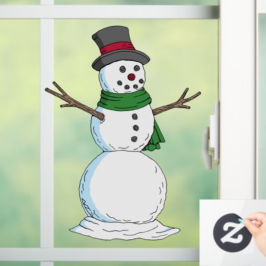 Snowman Fensteraufkleber (Zuhause)
