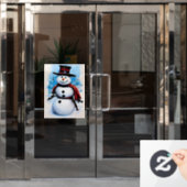 Snowman Fensteraufkleber (Büro Tür)