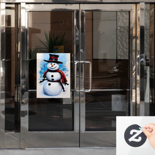 Snowman Fensteraufkleber (Büro Tür)