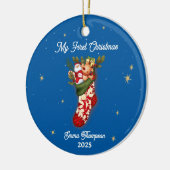 Snowman Festive Strumpf Baby's First Christmas Keramik Ornament (Links)