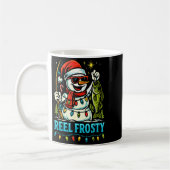 Snowman Fishing Christmas Holiday Festive Winter F Kaffeetasse (Links)