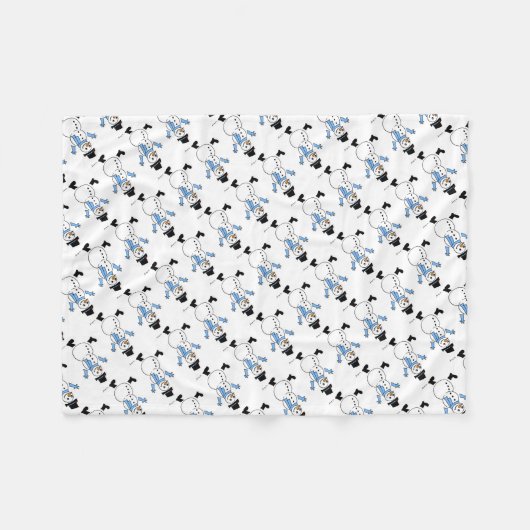 Snowman Fleece Blanket (Vorderseite (Horizontal))