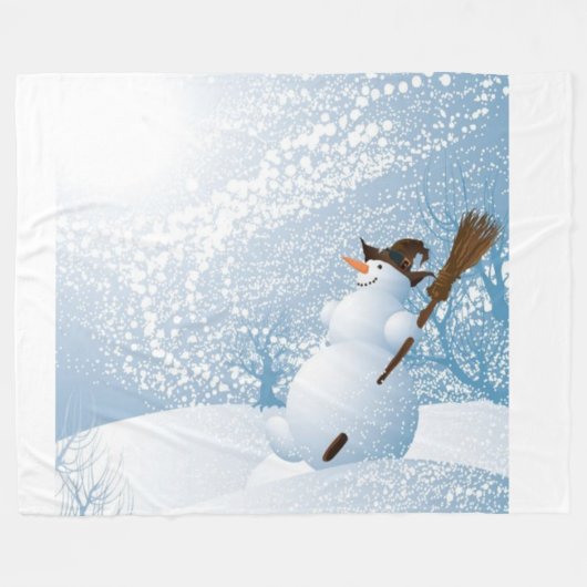 Snowman-Fleece-Decke Fleecedecke (Vorderseite (Horizontal))