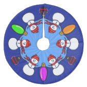 Snowman  fleece weihnachtsbaumdecke (Vorderseite)