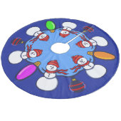 Snowman  fleece weihnachtsbaumdecke (Schrägansicht)