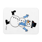 Snowman Flexible Magnet (Horizontal)