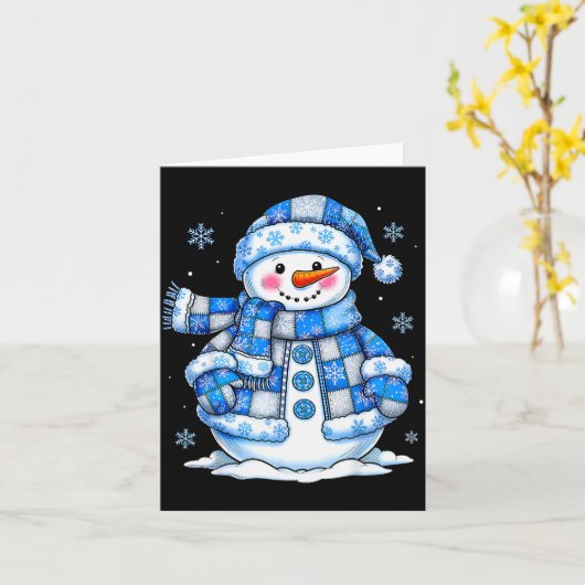 Snowman For Women Men Kids Grandkids Christmas Karte (Gelbe Blume)
