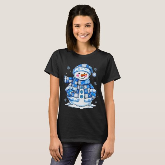 Snowman For Women Men Kids Grandkids Christmas T-Shirt (Vorne ganz)