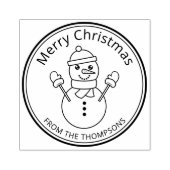 Snowman Form Festival Zeichnend frohe Weihnachten Gummistempel (Prägung)