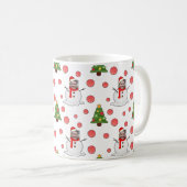 Snowman Foto face Funny Christmas Kaffeetasse (VorderseiteRechts)