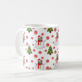 Snowman Foto face Funny Christmas Kaffeetasse (Vorderseite Links)