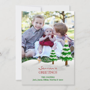 Snowman-Foto-Grüße-Karte der Saison Feiertagskarte