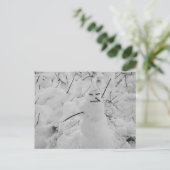 Snowman Foto Postcard Postkarte (Stehend Vorderseite)