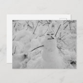 Snowman Foto Postcard Postkarte (Vorne/Hinten)