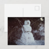 Snowman Foto Postcard Postkarte (Vorne/Hinten)